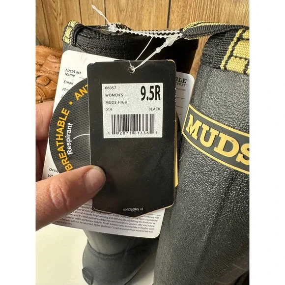 Noble Outfitters Muds High Women's Black Waterproof Rubber Riding Boots - Picture 5 of 7